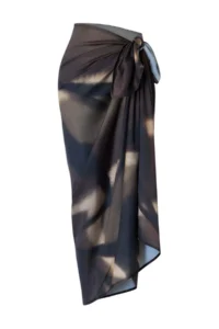 TRENDYOLMİLLA Abstract Patterned Weaving Maxi Beach Pareo - Image 6
