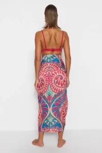 TRENDYOLMİLLA Ethnic Patterned Weaving Maxi Beach Pareo - Image 6
