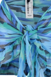 TRENDYOLMİLLA Abstract Patterned Weaving Frilly Beach Mini Pareo - Image 8