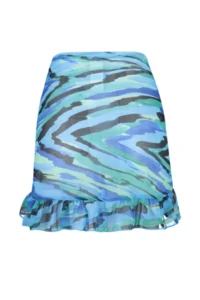 TRENDYOLMİLLA Abstract Patterned Weaving Frilly Beach Mini Pareo - Image 9