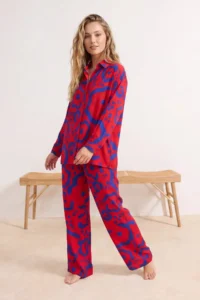 TRENDYOLMİLLA Abstract Patterned Patterned Weaving Shirt Pants Beach Set - Image 3