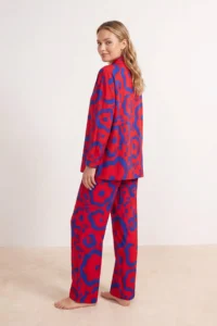 TRENDYOLMİLLA Abstract Patterned Patterned Weaving Shirt Pants Beach Set - Image 4