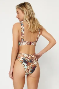 TRENDYOLMİLLA Abstract Patterned Knotted Regular High Waist Bikini Bottom - Image 4