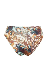 TRENDYOLMİLLA Abstract Patterned Knotted Regular High Waist Bikini Bottom - Image 7