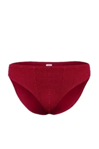 TRENDYOLMİLLA Burgundy textured Regular Bikini Bottom - Image 4
