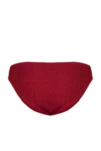 TRENDYOLMİLLA Burgundy textured Regular Bikini Bottom - Image 5