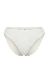 TRENDYOLMİLLA Ecru textured Regular Bikini Bottom - Image 3