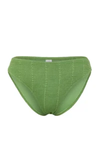 TRENDYOLMİLLA Green textured Regular Bikini Bottom - Image 6