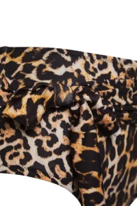 TRENDYOLMİLLA Leopard Patterned tied up hipster High Waist Bikini Bottom - Image 6