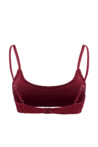 TRENDYOLMİLLA Burgundy textured bralette Covered Bikini Top - Image 5