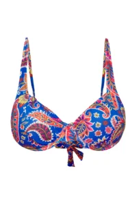 TRENDYOLMİLLA flower patterned balconette Covered Bikini Top - Image 4