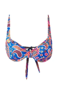 TRENDYOLMİLLA flower patterned balconette Covered Bikini Top - Image 7