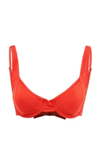 TRENDYOLMİLLA Red Balkonet Covered Basic Bikini Top - Image 4