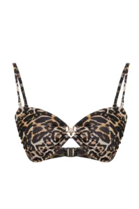 TRENDYOLMİLLA Leopard Patterned Strapless Covered Casting with accessories Bikini Top - Image 5