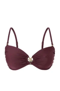 TRENDYOLMİLLA Plum Strapless Covered Casting Bikini Top - Image 4