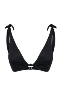 TRENDYOLMİLLA Black Knotted Triangle Covered Bikini Top - Image 4