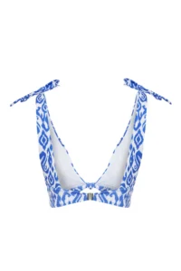 TRENDYOLMİLLA Ethnic Patterned Knotted Triangle Covered Bikini Top - Image 8