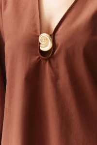 TRENDYOLMİLLA Brown Weaving Casting with accessories Beach Mini Dress - Image 6