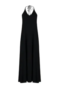 TRENDYOLMİLLA beachwear Black Weaving Low-cut back Maxi Dress - Image 6