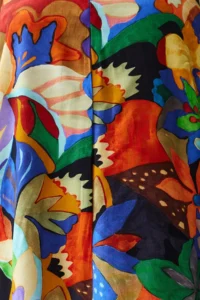 TRENDYOLMİLLA flower patterned Weaving Low-cut back Maxi Beach Dress - Image 5