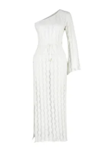 TRENDYOLMİLLA Beige Knitting slit Maxi Beach Dress - Image 8