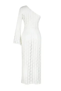 TRENDYOLMİLLA Beige Knitting slit Maxi Beach Dress - Image 9