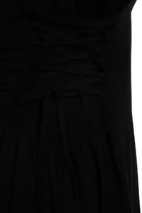 TRENDYOLMİLLA Black Weaving Binding Detailed Maxi Beach Dress - Image 7