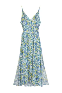 TRENDYOLMİLLA flower patterned Weaving Binding Detailed Maxi Beach Dress - Image 7