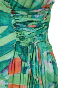 TRENDYOLMİLLA Tropical Patterned Weaving Binding Detailed Maxi Beach Dress - Image 8