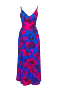 TRENDYOLMİLLA flower patterned Weaving Binding Detailed Maxi Beach Dress - Image 6