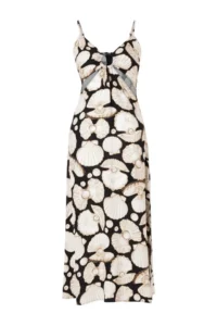 TRENDYOLMİLLA Seashell Patterned Weaving Cut Out Detailed Maxi Beach Dress - Image 4