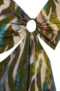 TRENDYOLMİLLA Abstract Patterned Weaving Cut Out Detailed Maxi Beach Dress - Image 9
