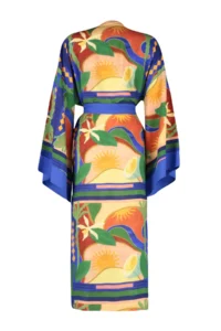 TRENDYOLMİLLA Abstract Patterned Weaving Maxi Beach Belted Kimono&Kaftan - Image 8