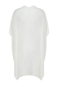 TRENDYOLMİLLA Ecru Weaving Tassel Midi Beach Kimono&Kaftan - Image 9