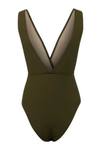 TRENDYOLMİLLA Khaki Covered Draped Regular Chlorine&Water Resistant LONG Lasting LYCRA® XTRA LIFE Swimsuit - Image 5