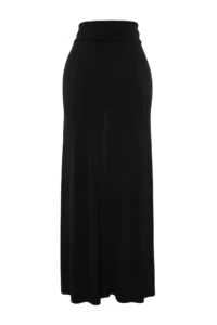 TRENDYOLMİLLA Black Maxi Knitting Cut Out Detailed Pareo - Image 8