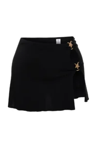 TRENDYOLMİLLA Black Knitting Casting with accessories Beach Mini Pareo - Image 5
