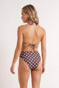 TRENDYOLMİLLA Brown And Polka Dot 2 Sets Regular Regular Waist Bikini Bottom - Image 5