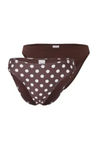 TRENDYOLMİLLA Brown And Polka Dot 2 Sets Regular Regular Waist Bikini Bottom - Image 6