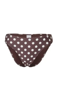 TRENDYOLMİLLA Brown And Polka Dot 2 Sets Regular Regular Waist Bikini Bottom - Image 7