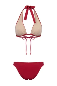 TRENDYOLMİLLA Brick Red Covered Shiny Chlora&Water Resistant LONG Lasting LYCRA® XTRA LIFE Bikini Set - Image 6
