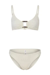 TRENDYOLMİLLA Ecru with accessories bralette Covered Regular Regular Waist Bikini Set - Image 4