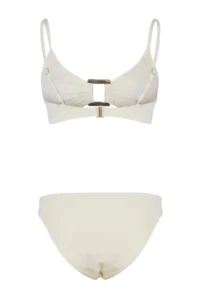 TRENDYOLMİLLA Ecru with accessories bralette Covered Regular Regular Waist Bikini Set - Image 5