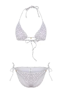 TRENDYOLMİLLA Puantiye Patterned with accessories Triangle Covered brazilian Low Waist Bikini Set - Image 5