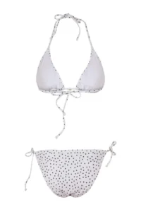 TRENDYOLMİLLA Puantiye Patterned with accessories Triangle Covered brazilian Low Waist Bikini Set - Image 6