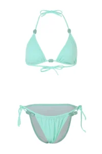 TRENDYOLMİLLA Turquoise with accessories Triangle Covered brazilian Low Waist Bikini Set - Image 5