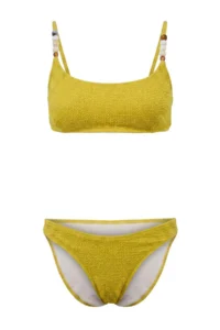 TRENDYOLMİLLA Mustard with accessories bralette Covered Regular Regular Waist Bikini Set - Image 5