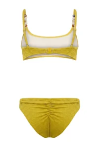 TRENDYOLMİLLA Mustard with accessories bralette Covered Regular Regular Waist Bikini Set - Image 6
