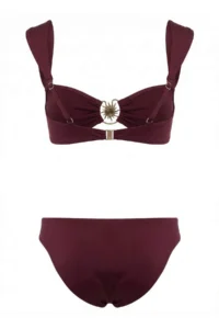 TRENDYOLMİLLA Plum bralette Covered Casting with accessories Regular Regular Waist Bikini Set - Image 5
