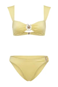 TRENDYOLMİLLA Yellow bralette Covered Casting with accessories Regular Regular Waist Bikini Set - Image 5